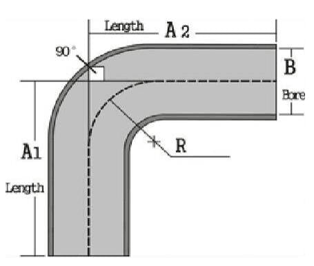 Ace Race Parts 21017 2.000 16ga 90 Degree Mandrel Bend - (3.000 CLR) - Brushed Finish - 304 Stainless main image 1