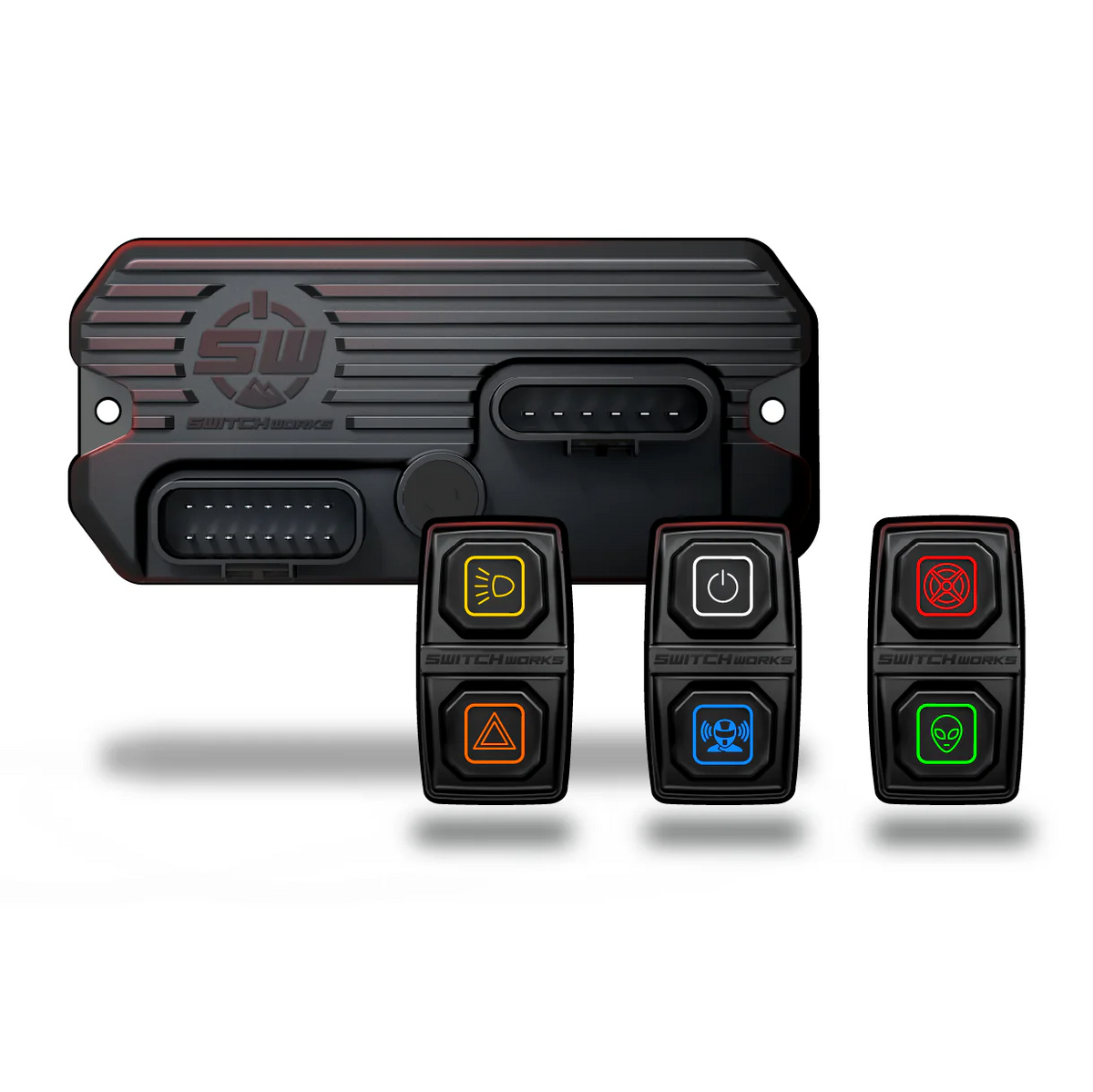 Switch Works - Sierra6 6-Output 3-Rocker Electronic Accessory Switch Works - Sierra6 6-Output 3-Rocker Electronic Accessory