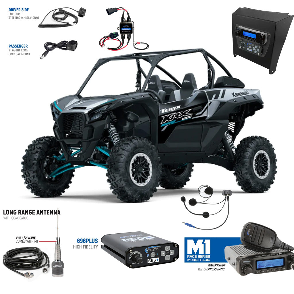 Rugged Radios | Kawasaki Teryx KRX Complete Communication Kit with