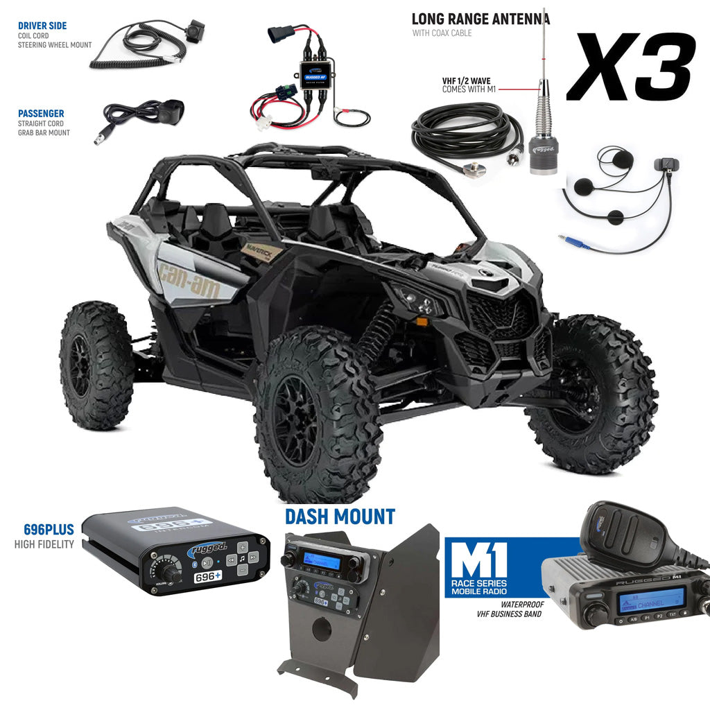 その他 Canaan - Integrale wgteh8f Rugged Radios | Can-Am Maverick X3 Complete Communication Kit with