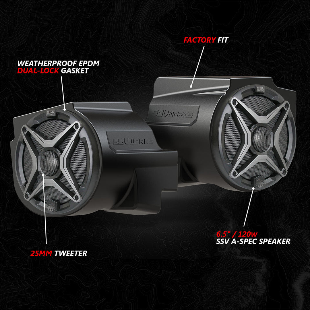 2020-2024 Polaris® RZR PRO Series Phase-4 V-Spec 5-Speaker 800watt
