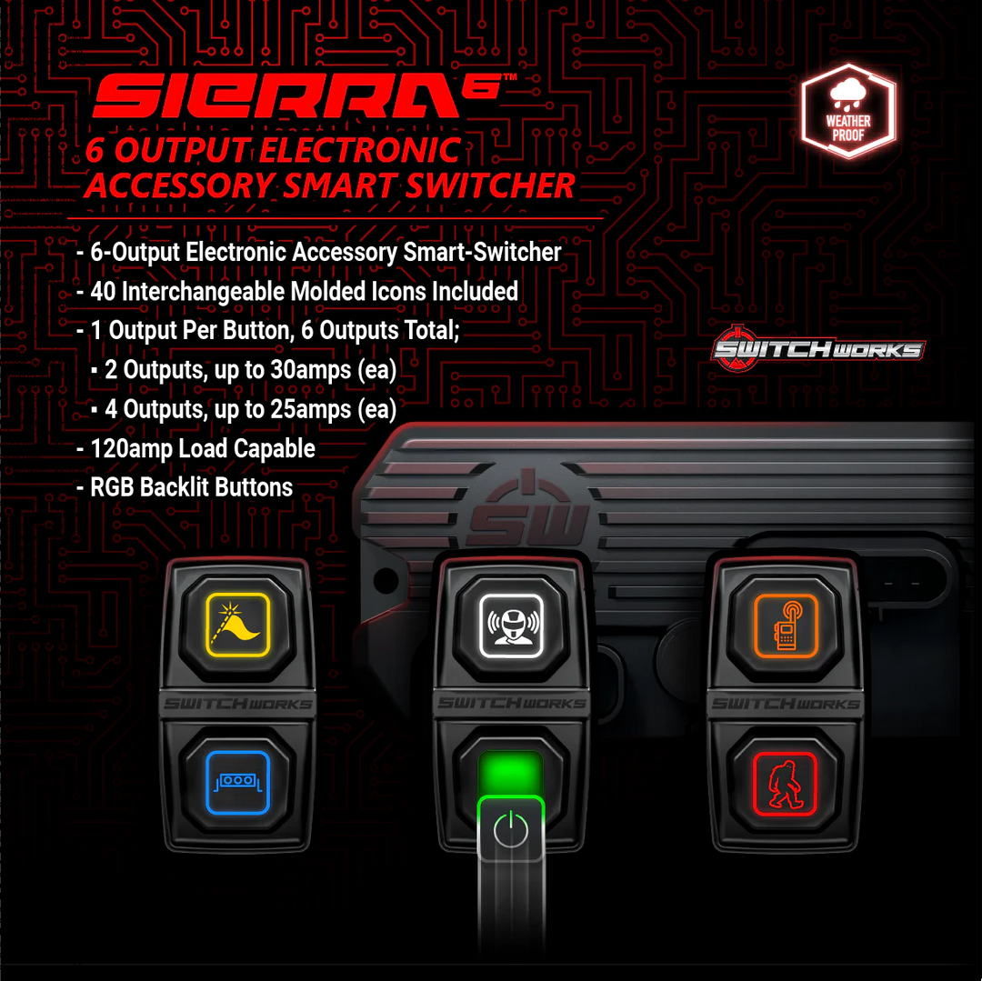 Switch Works - Sierra6 6-Output 3-Rocker Electronic Accessory