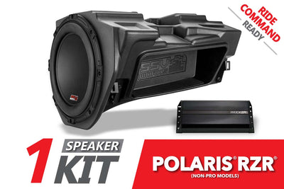 SSV Works 10" Subwoofer, sub enclosure and amplifier for Polaris RZR with Ride Command